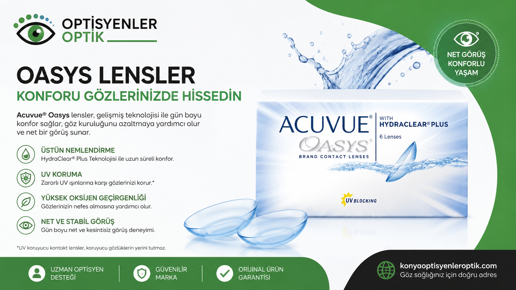 Konya'da Ovasis Lensler Optisyenler Optik'te