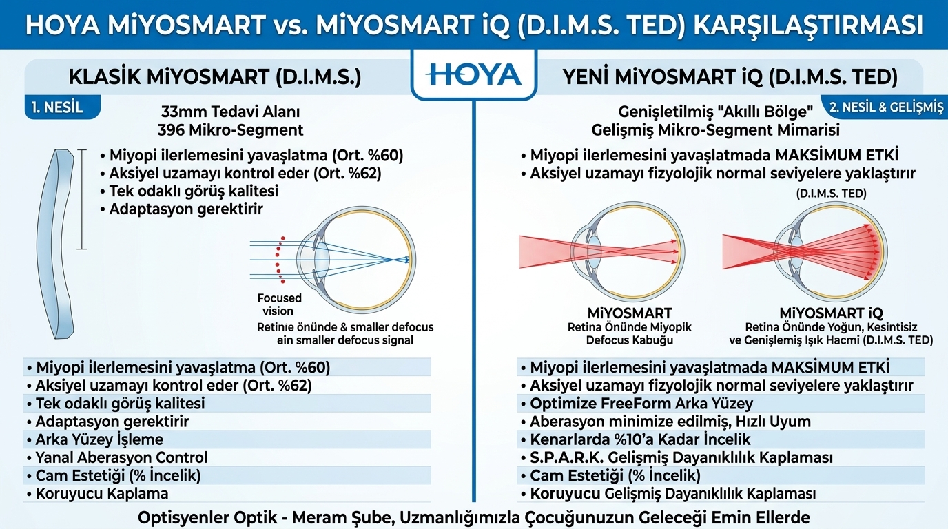 HOYA MiYOSMART ve MiYOSMART iQ Arasındaki Fark