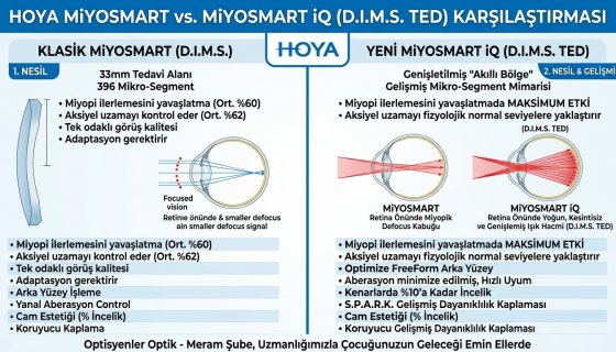 HOYA MiYOSMART ve MiYOSMART iQ Arasındaki Fark