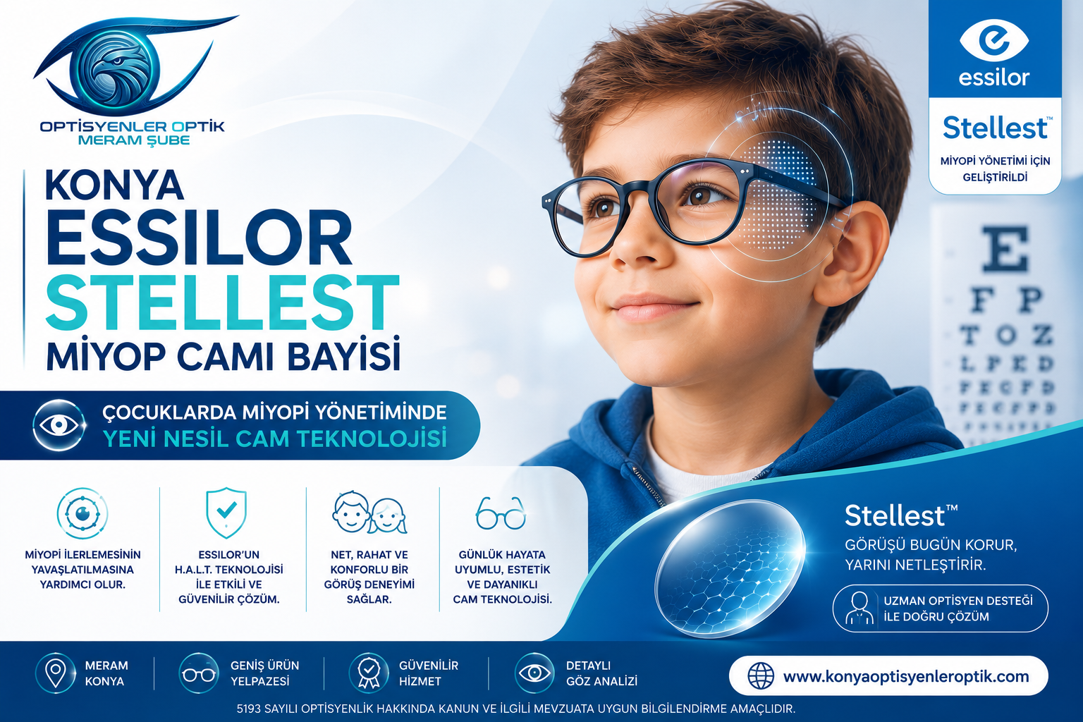 Konya Essilor Stellest Miyop Camı Bayisi