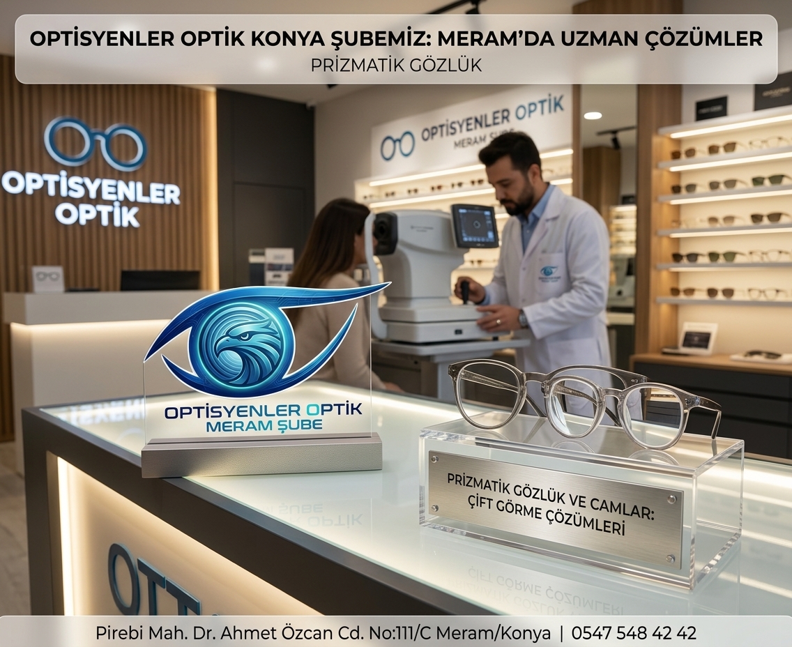 Prizmatik Gözlük ve Camları Optisyenler Optik Konya Şubesinde